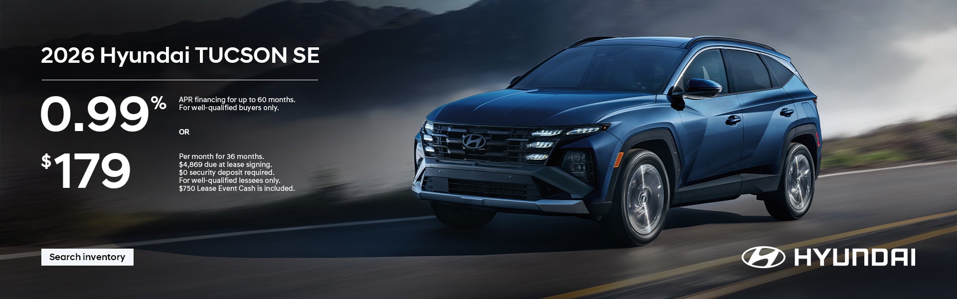 2026 Hyundai Tucson APR or Lease Offer
