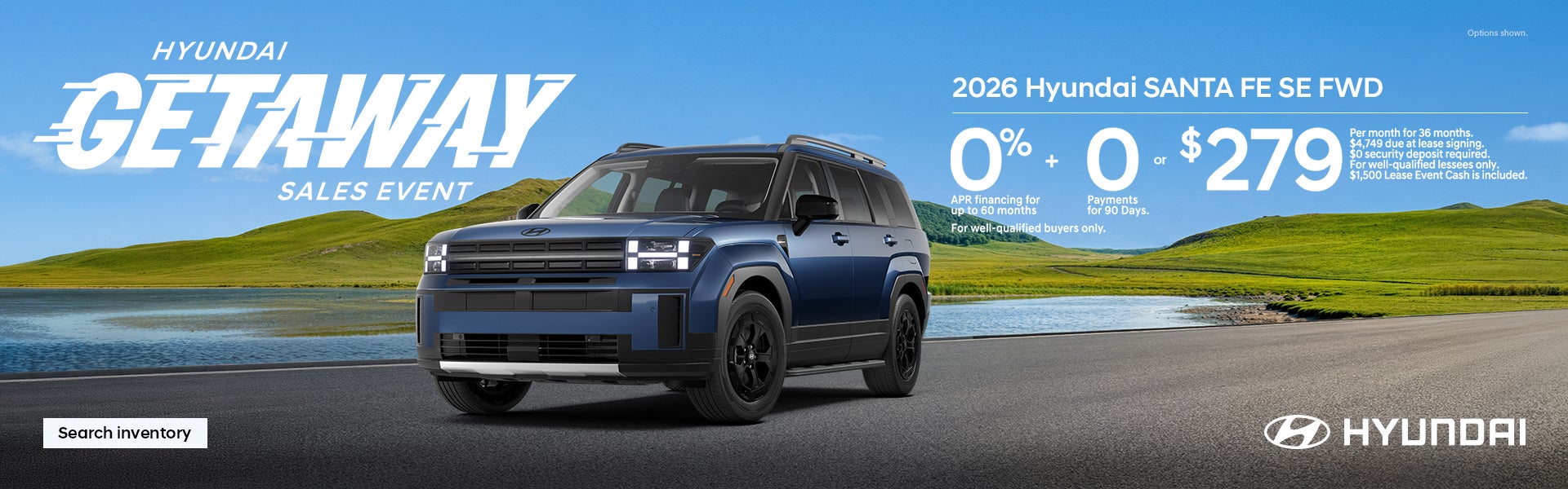 Santa Fe 0% APR for 60 mos. or $3,000 Total Savings